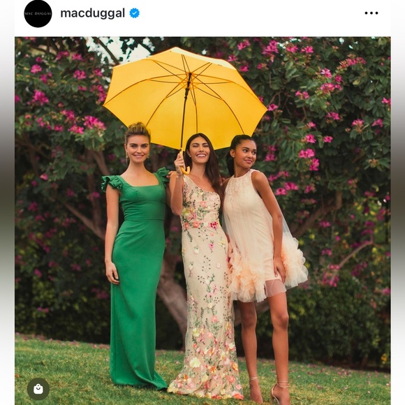 IEENA FOR MAC DUGGAL
Green Ruffle Cap Sleeve Open Back Column Gown 14 - Picture 4 of 14